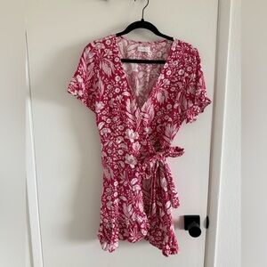 Tigerlily Red and White Floral Mini Dress
